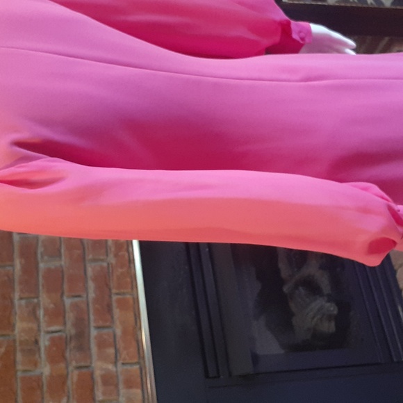 Riley & Rae Pink A-line Mock Neck Dress - Picture 3 of 9